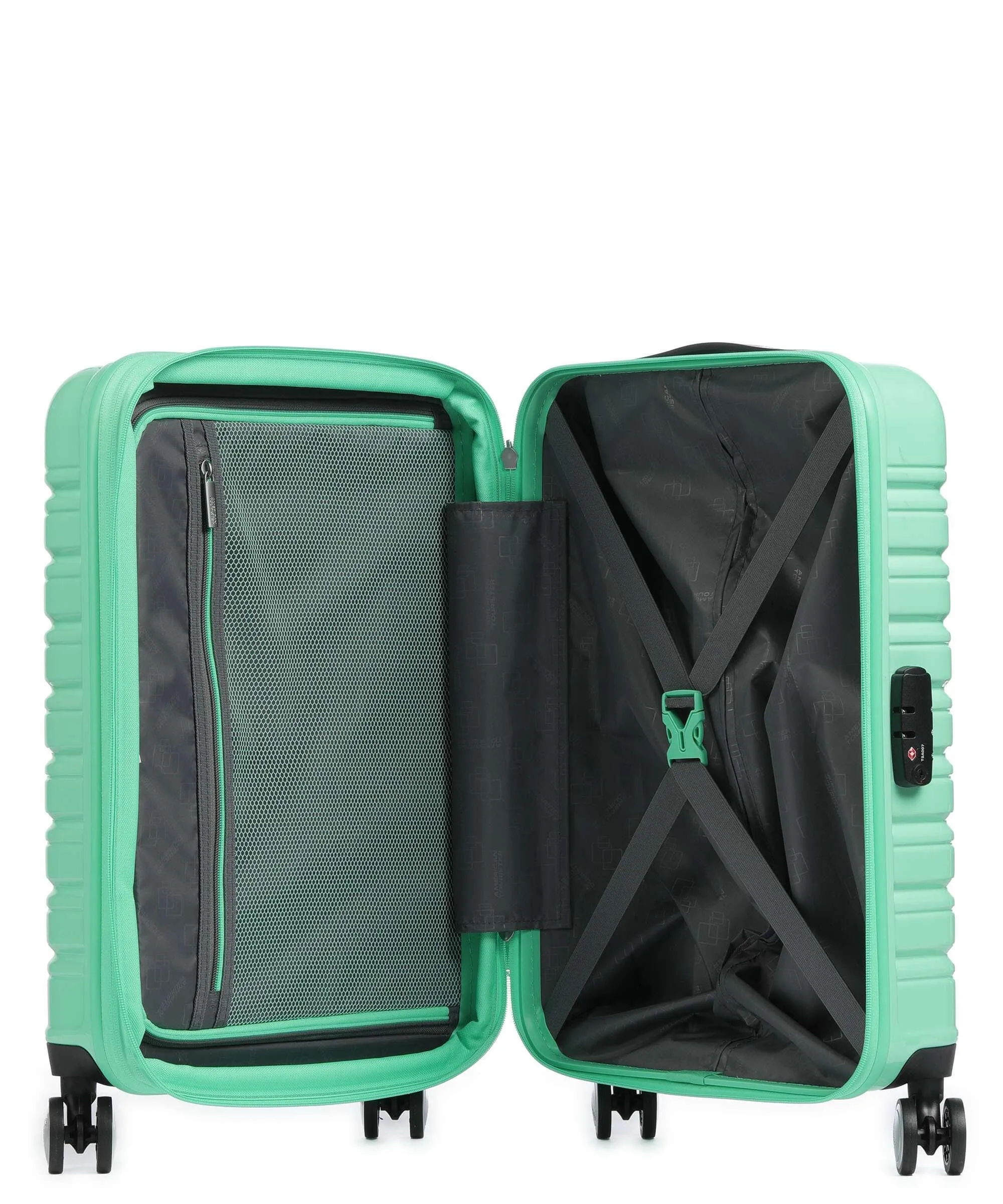  American Tourister Flashline Pop Valigia trolley (4 ruote) verde chiaro 55 cm  