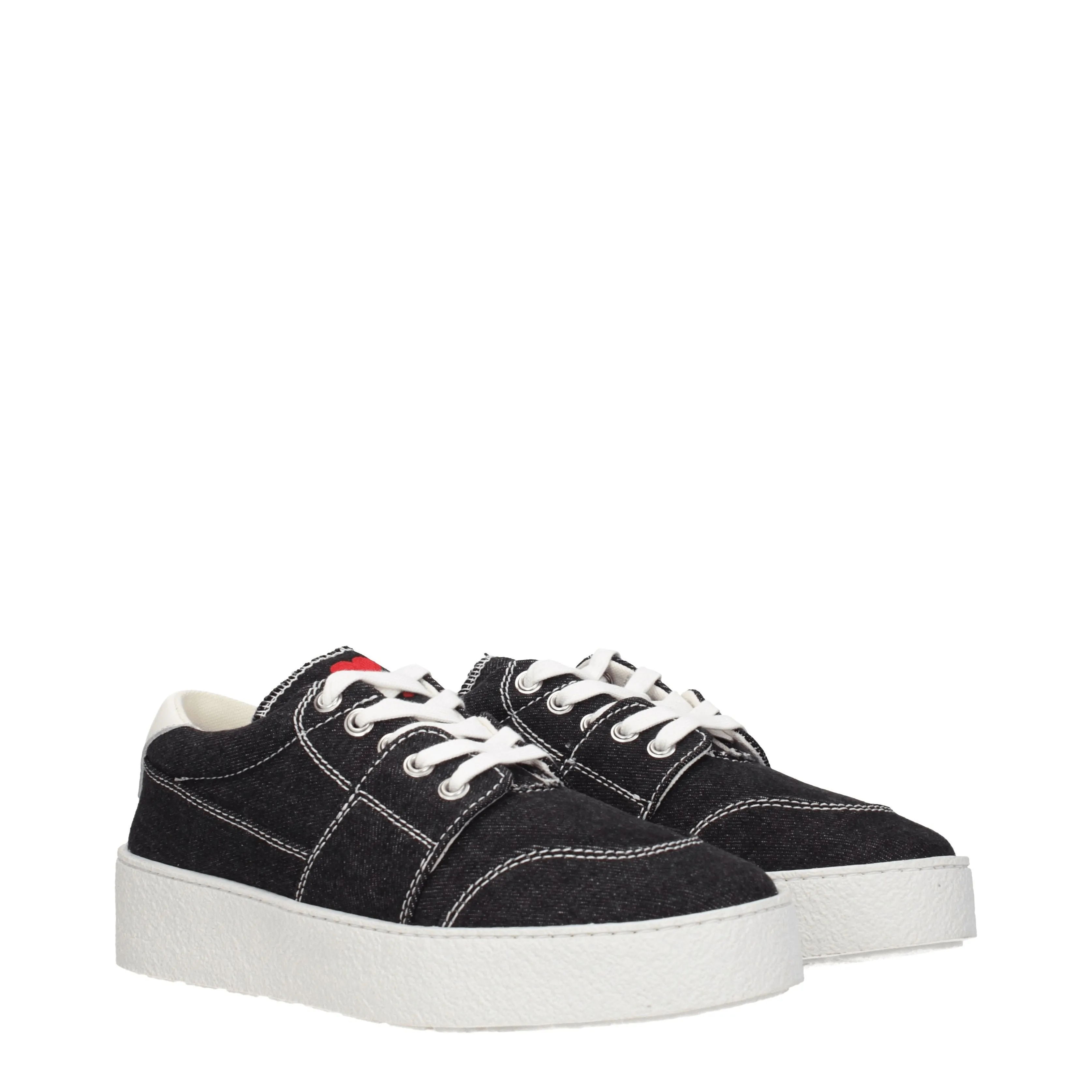 Ami Sneakers Uomo Tessuto Nero/Bianco