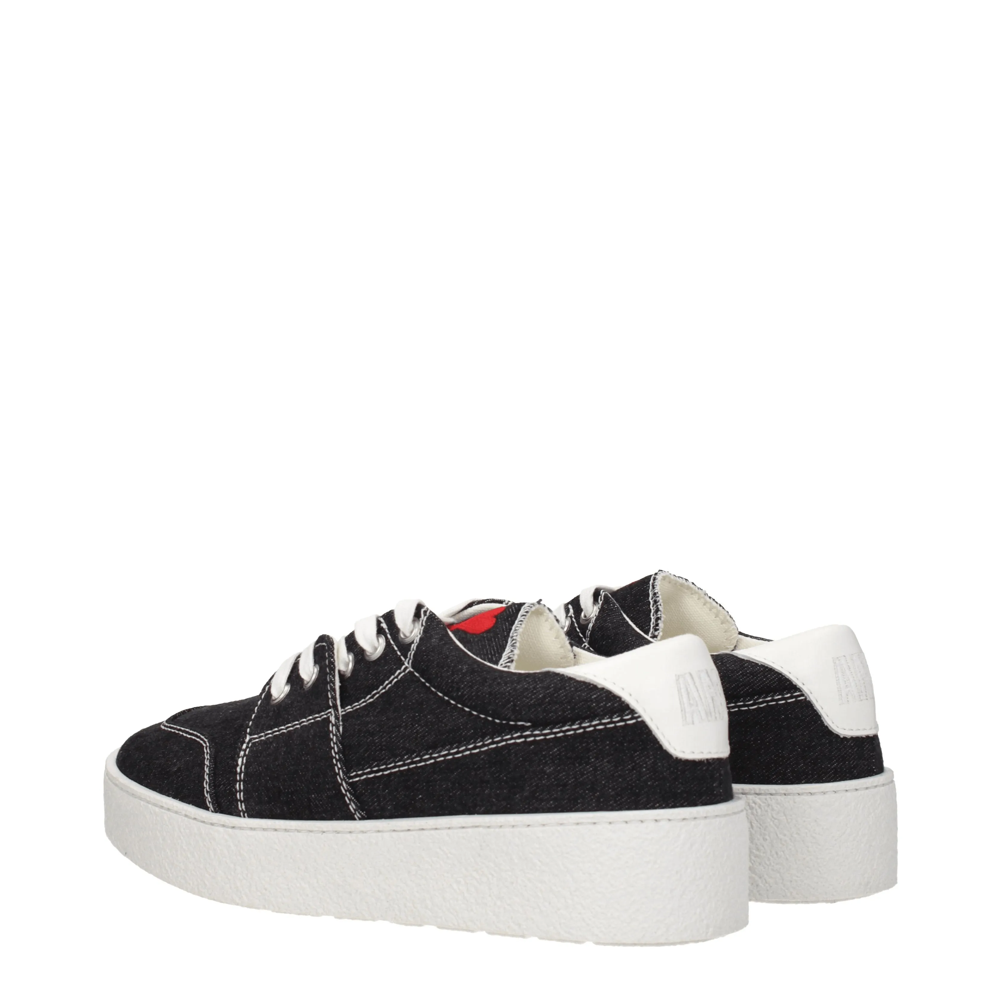 Ami Sneakers Uomo Tessuto Nero/Bianco