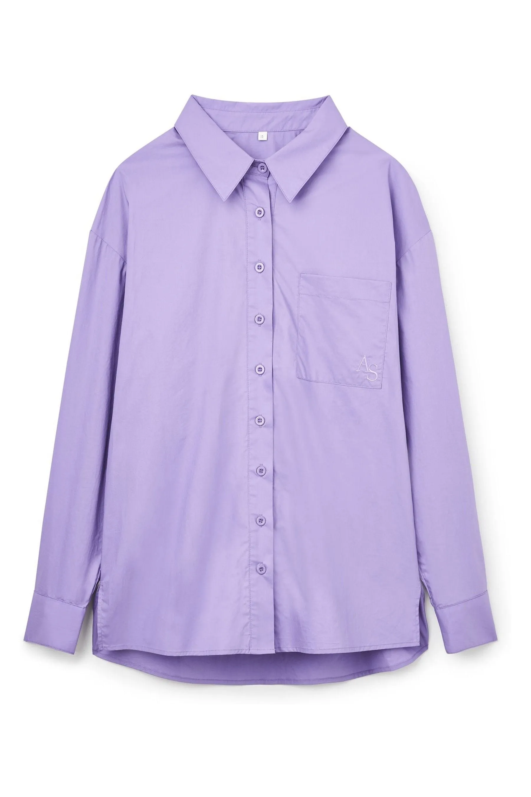 Another Sunday - Camicia oversize a maniche lunghe con ricami nella Viola -