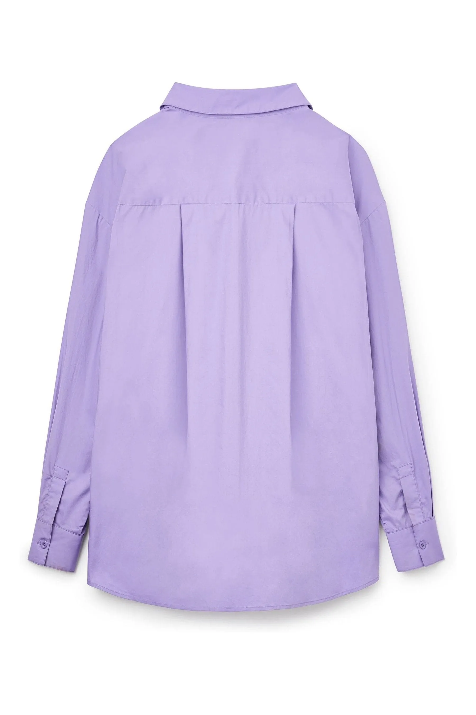Another Sunday - Camicia oversize a maniche lunghe con ricami nella Viola -