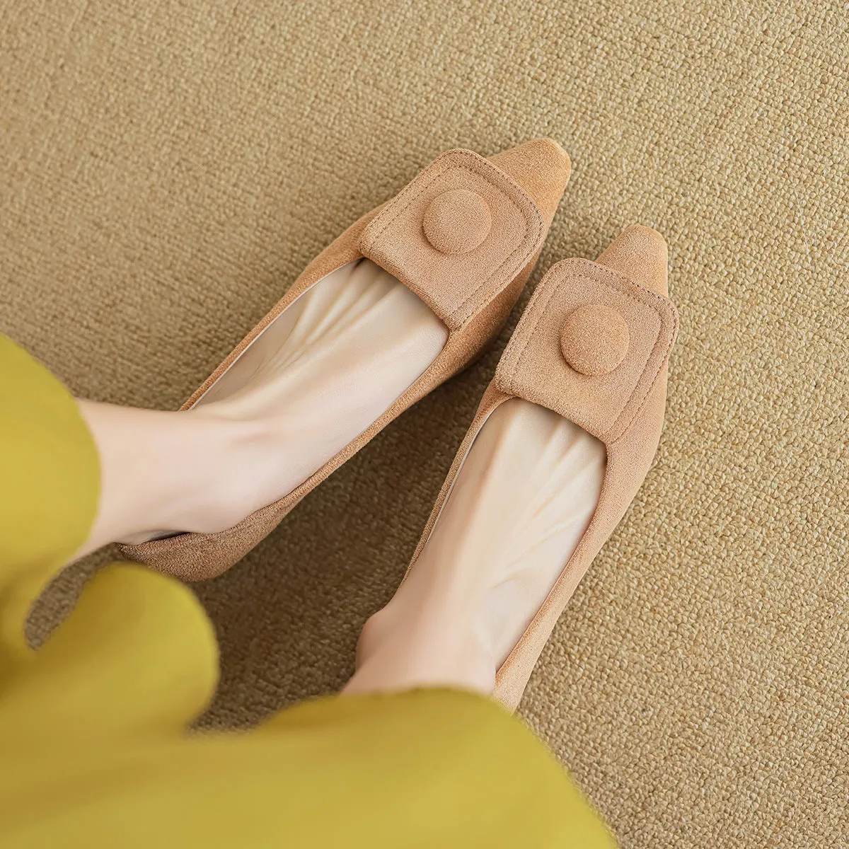 Appartamenti casual a punta da donna retrò minimalista