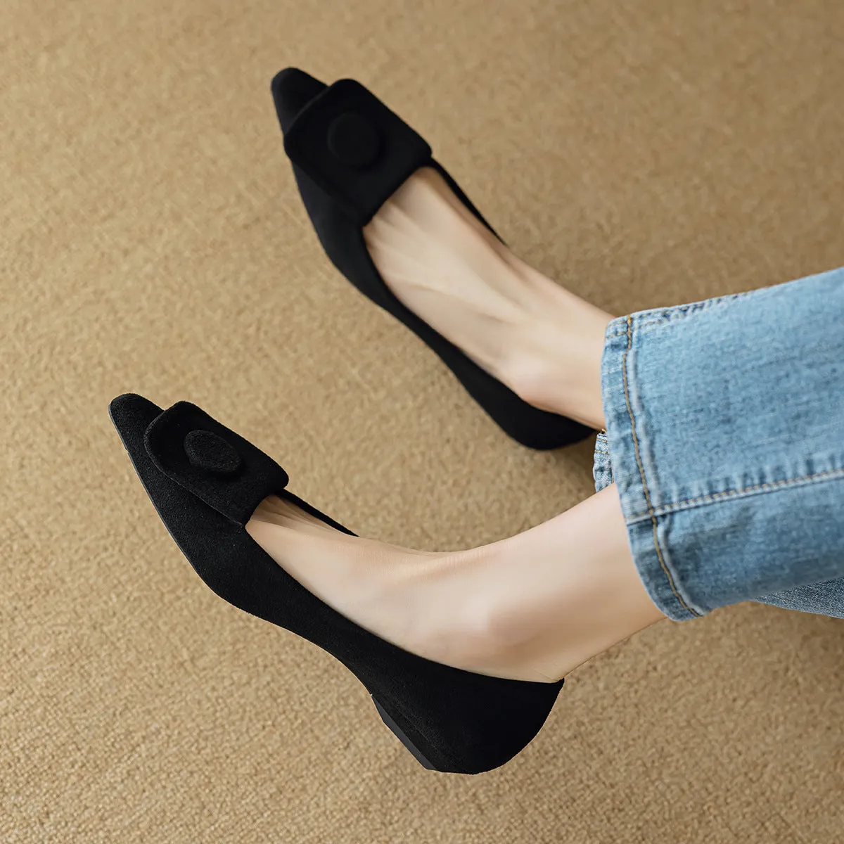 Appartamenti casual a punta da donna retrò minimalista