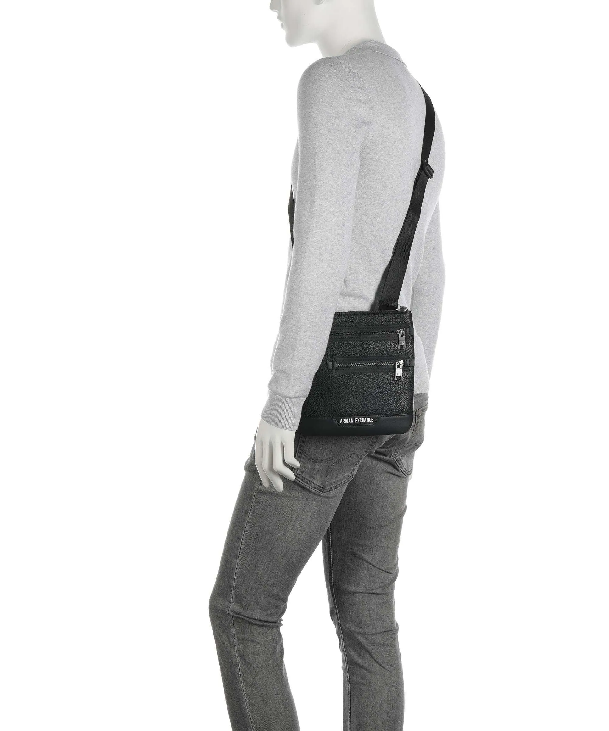  Armani Exchange Borsa a tracolla pelle sintetica nero  