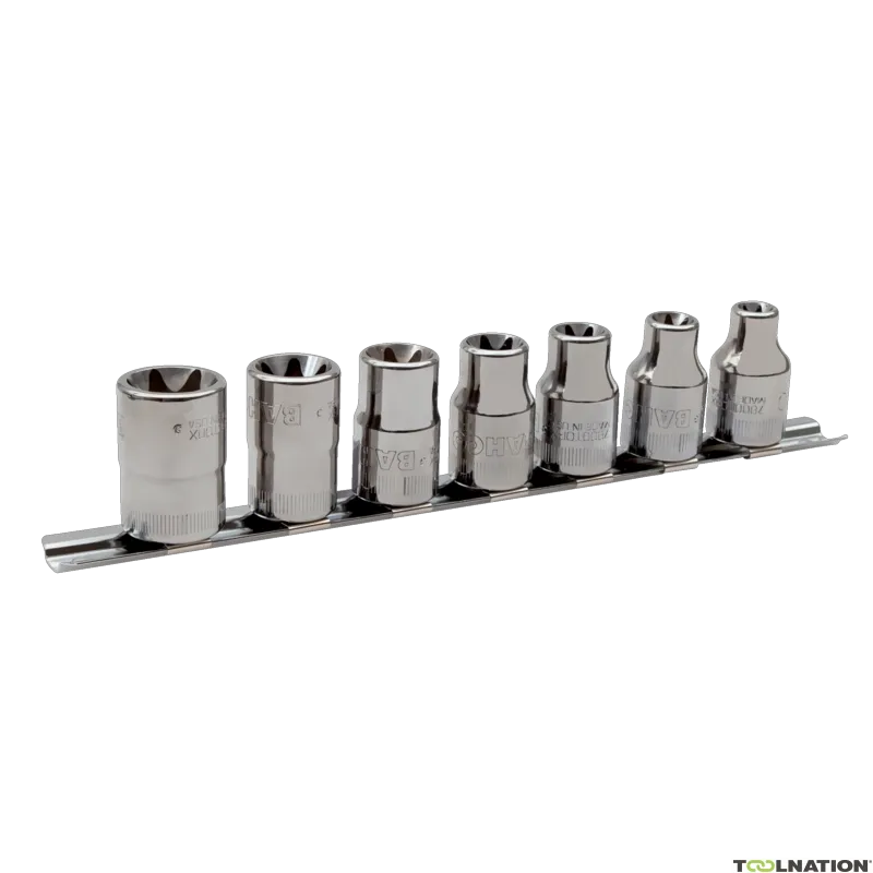 Bahco 7807TE Set di chiavi a bussola 1/2" Torx su supporto per guida