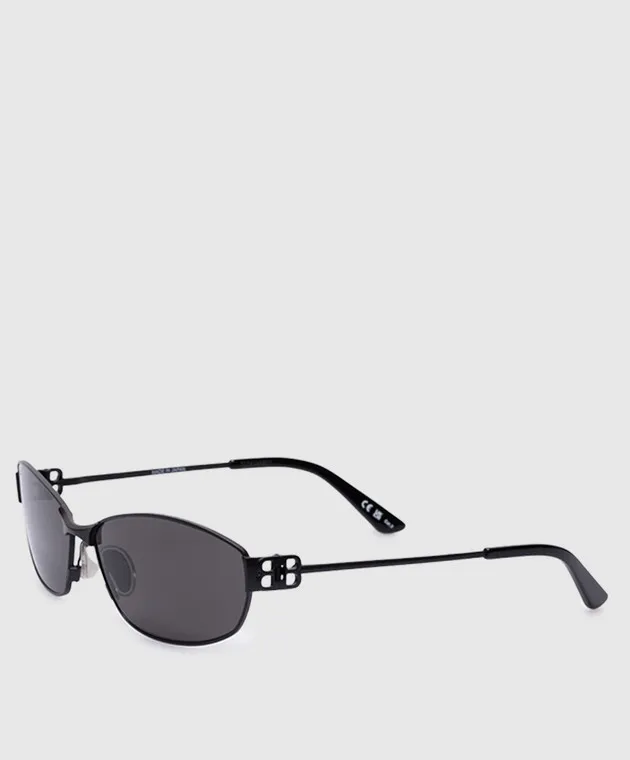 Balenciaga Occhiali da sole neri ovali Mercury 773550T0005W