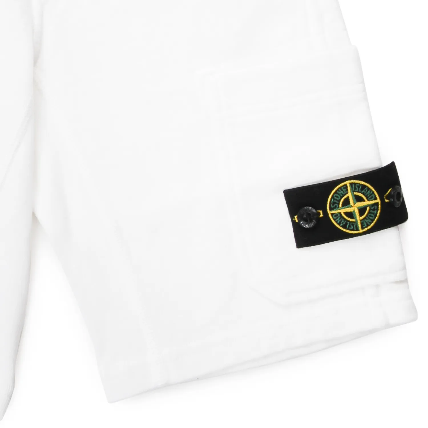 Bermuda Bianco In Felpa Con Patch Bambino E Teen