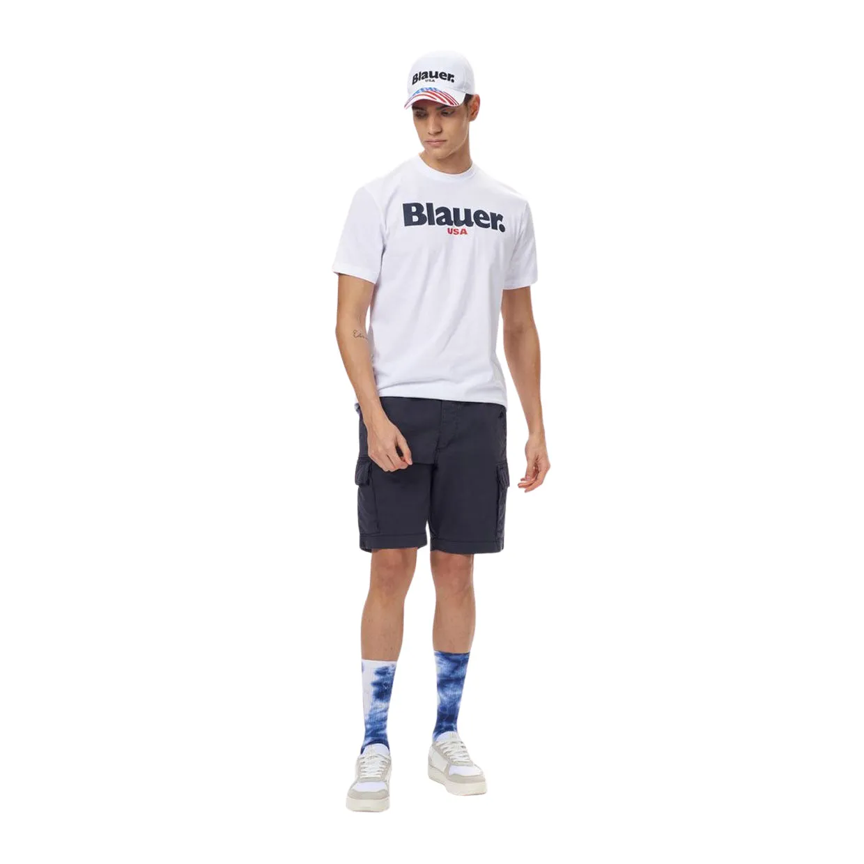 Bermuda Uomo Blauer Cargo Blu