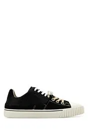 Black leather and canvas New Evolution sneakers     