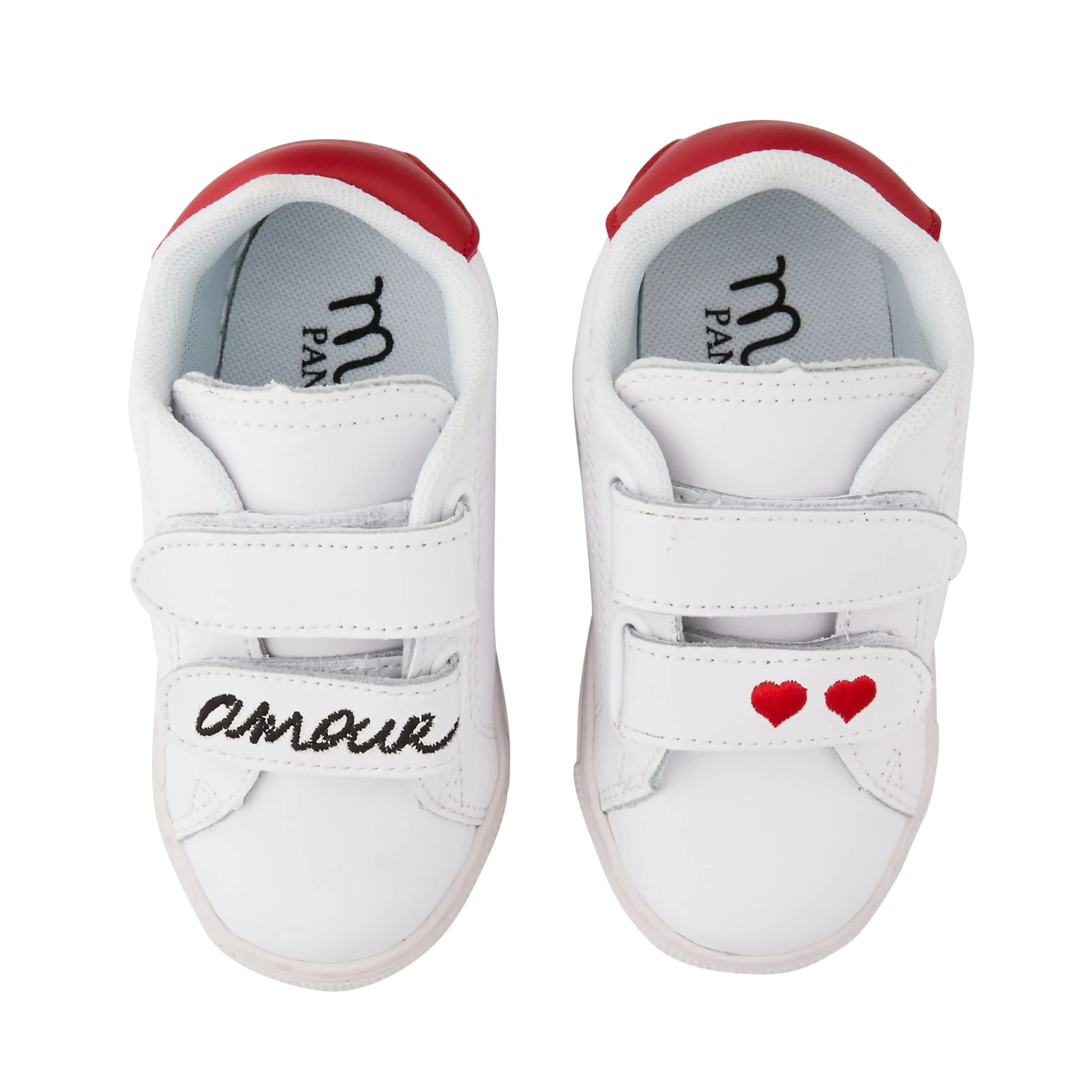 BONS BAISERS PARIS   MINI EDITH AMOUR - Sneakers en cuir | Blanc