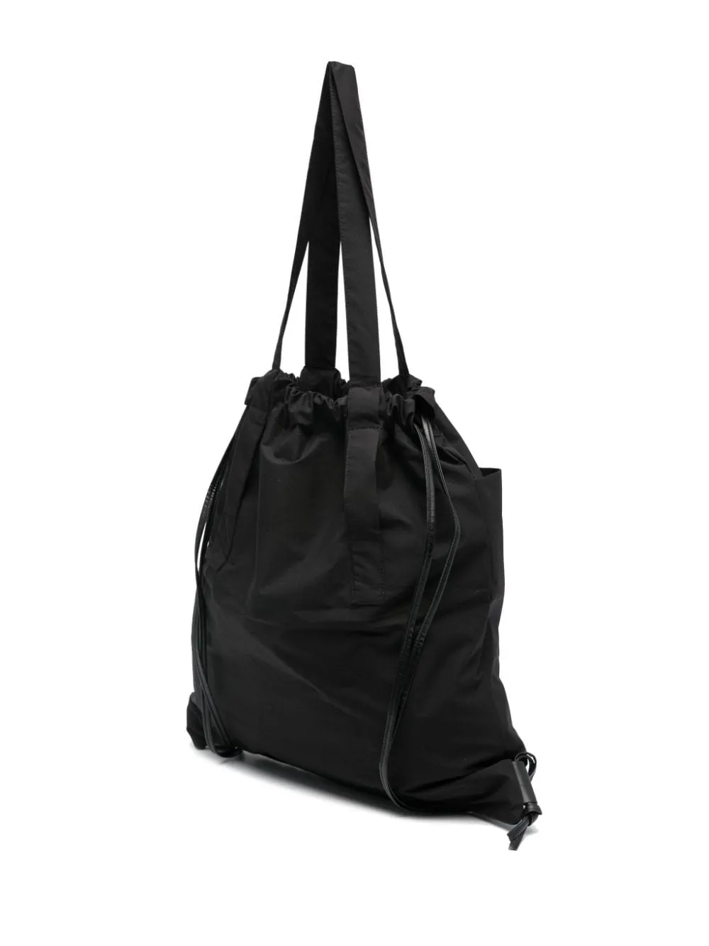 Borsa a spalla AQ con coulisse in nero - donna