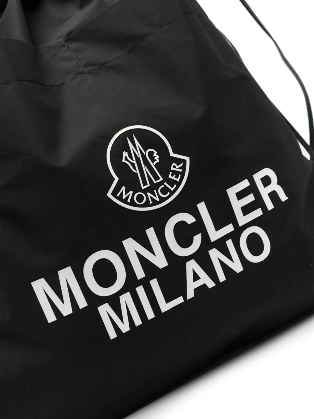 Borsa a spalla AQ con coulisse in nero - donna