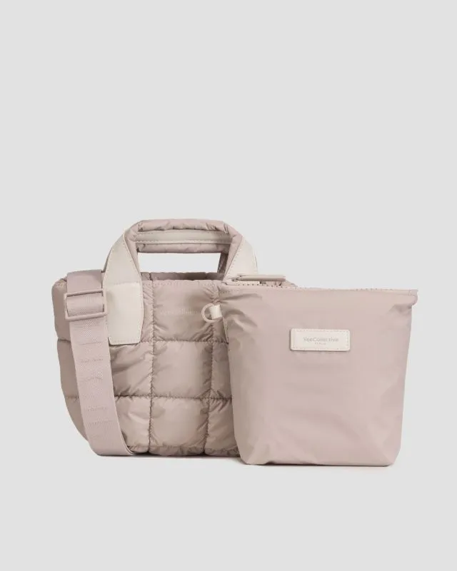 Borsa a spalla beige da donna Vee Collective Porter Tote Mini