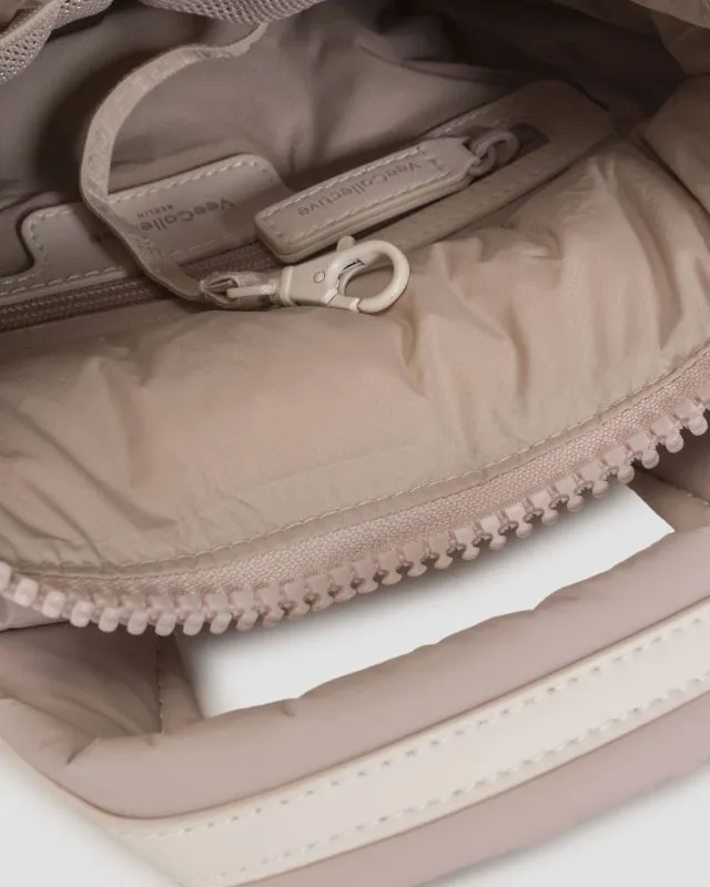 Borsa a spalla beige da donna Vee Collective Porter Tote Mini