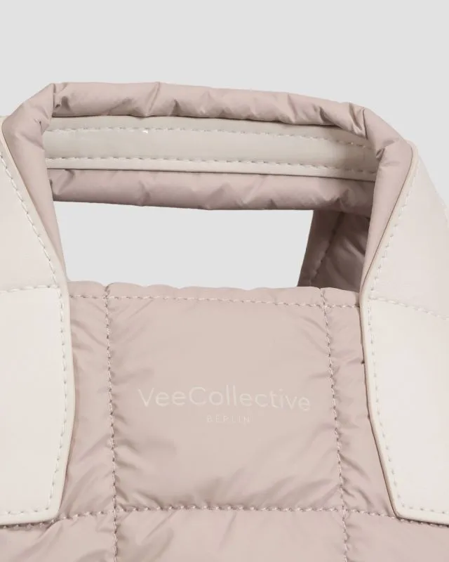 Borsa a spalla beige da donna Vee Collective Porter Tote Mini