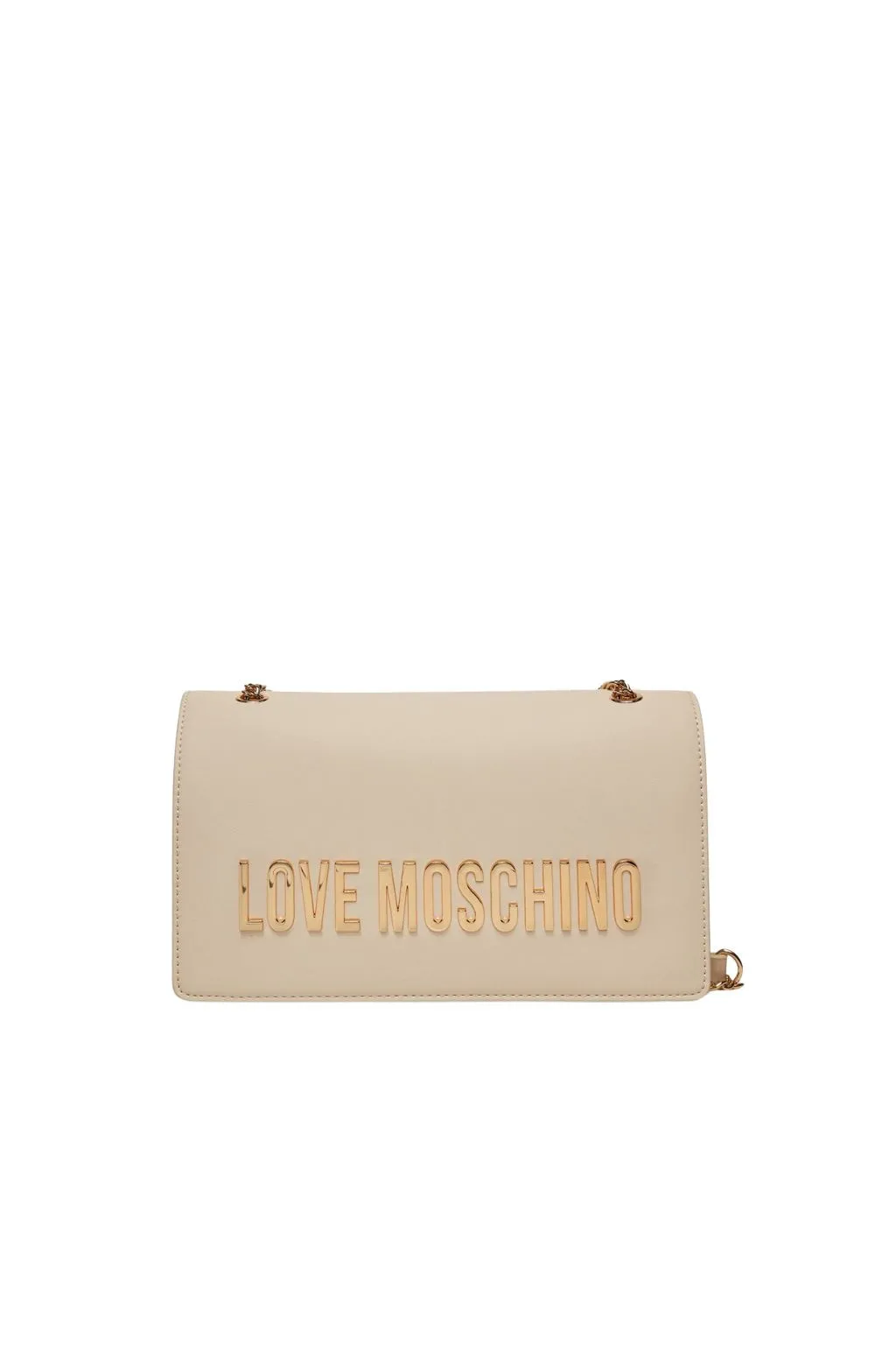 BORSA A TRACOLLA AVORIO LOVE MOSCHINO CON LOGO LETTERE 4192