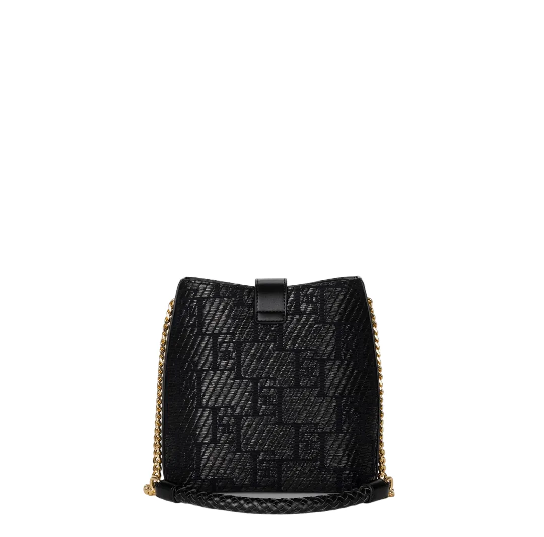Borsa a tracolla in rafia jacquard