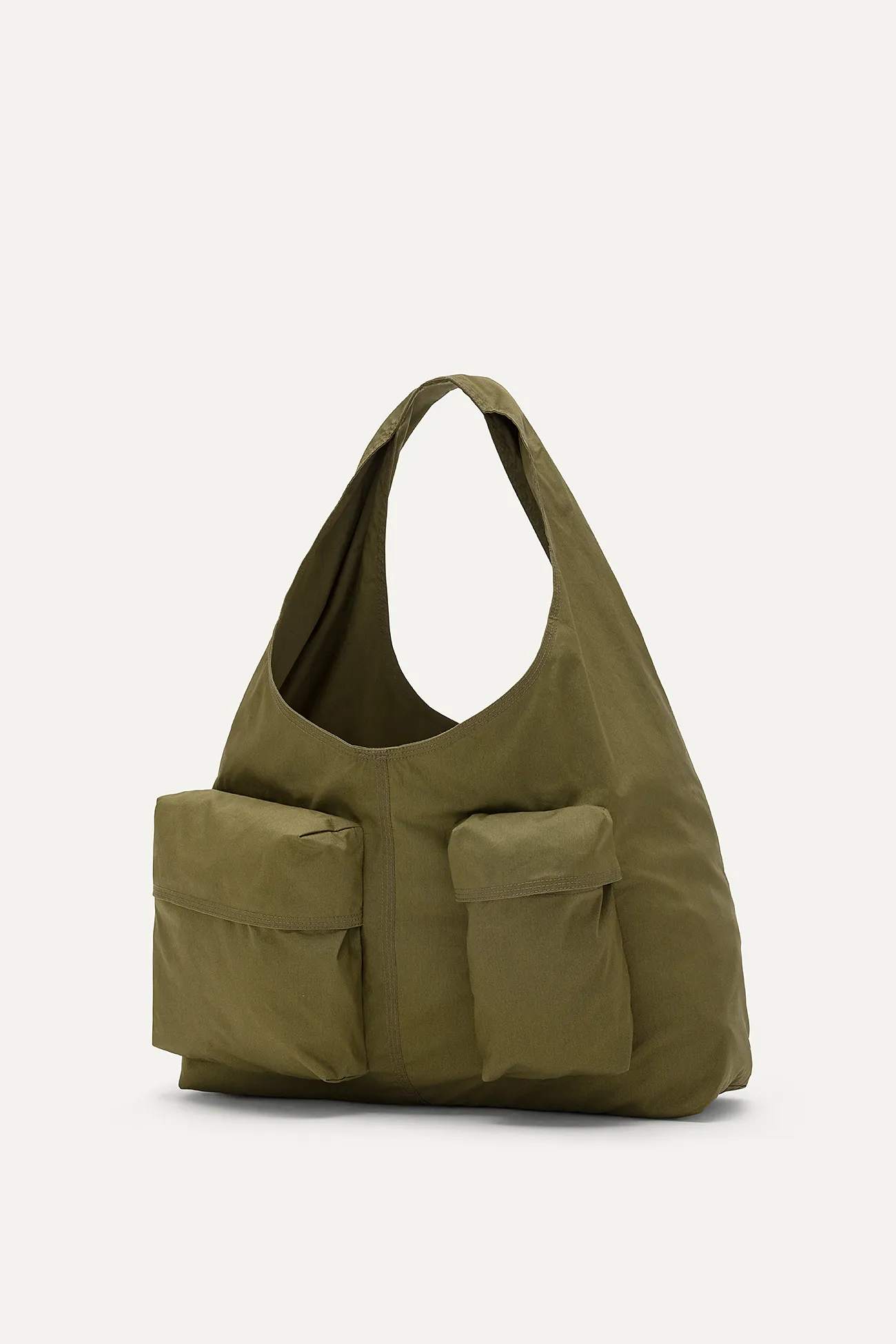 BORSA CON TASCHE IN GABARDINA DI COTONE 3085 - FORESTA
