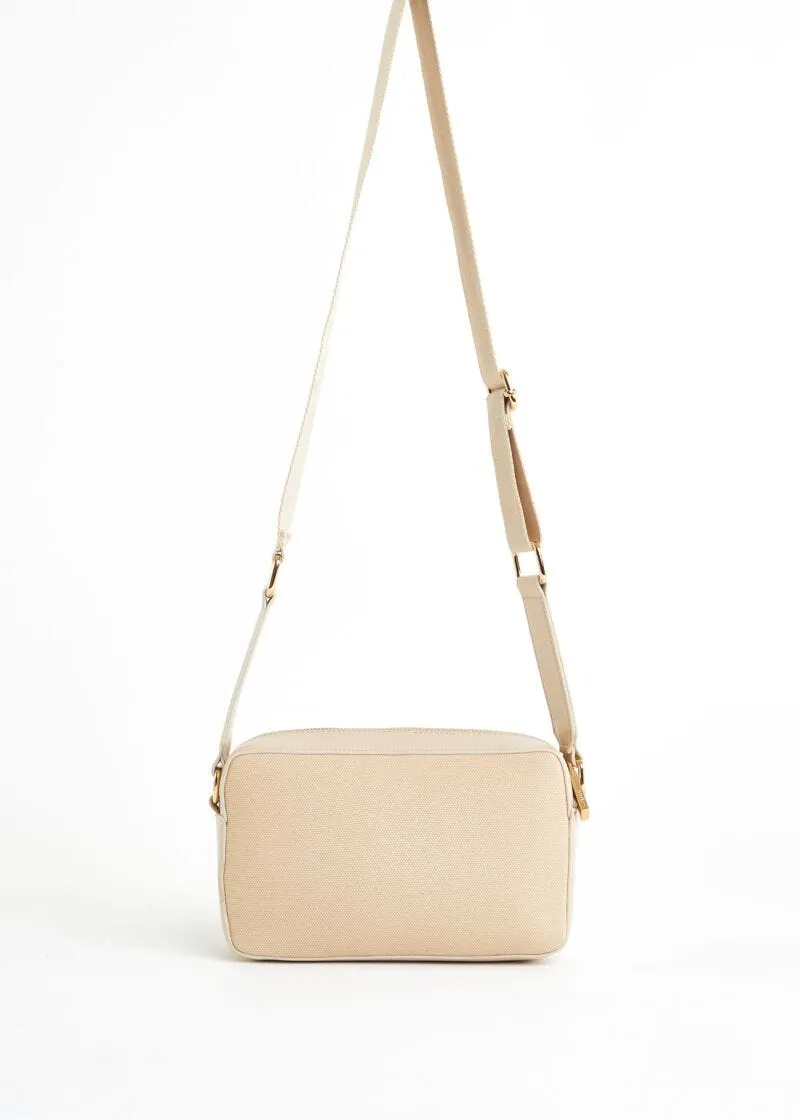 Borsa crossbody con ricamo multicolor