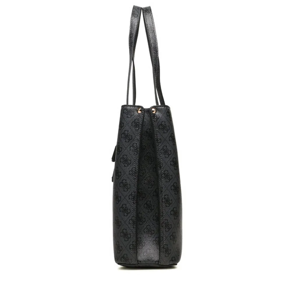 Borsa Donna a Spalla Shopper GUESS Linea Meridian colore Coal Logo