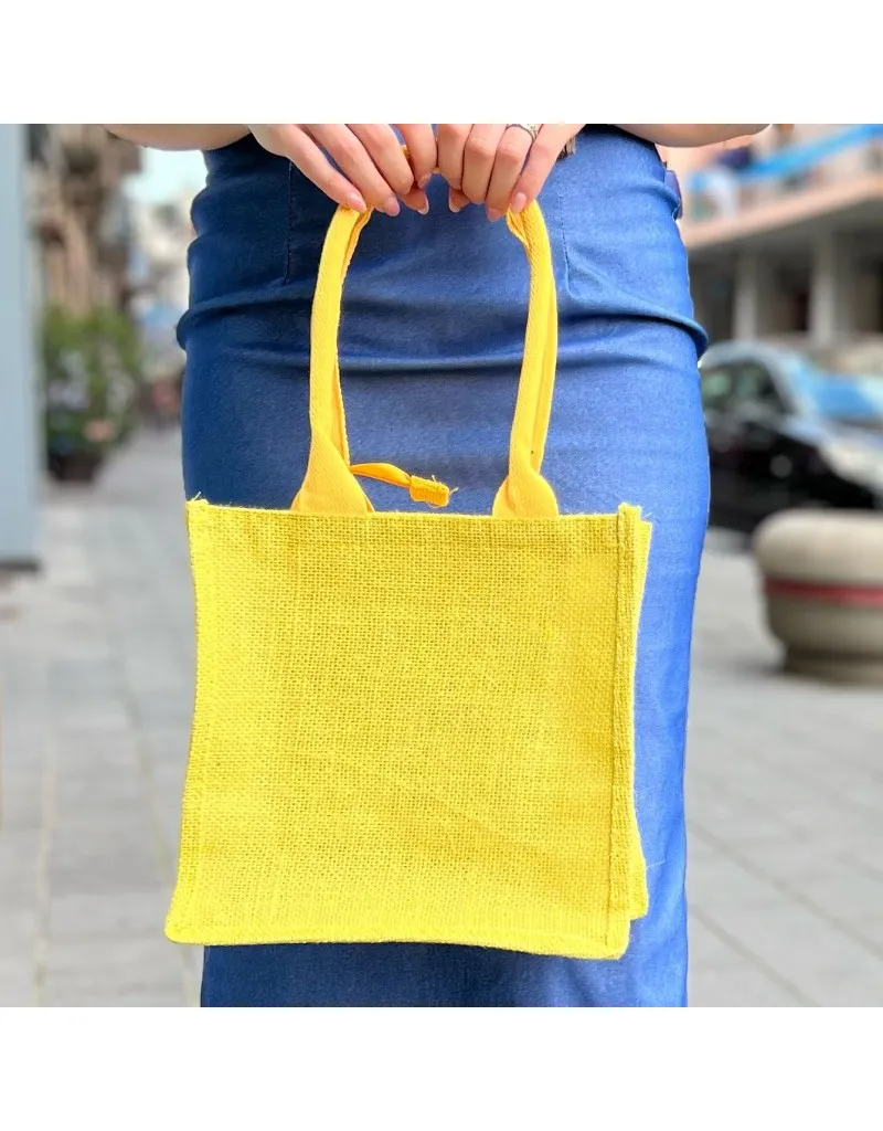 BORSA IN JUTA GIALLA