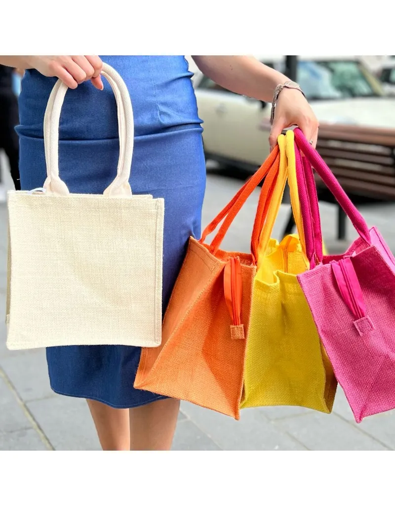 BORSA IN JUTA GIALLA