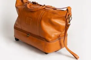 Borsa in vera pelle Kehlani, marrone chiaro