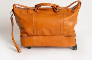 Borsa in vera pelle Kehlani, marrone chiaro