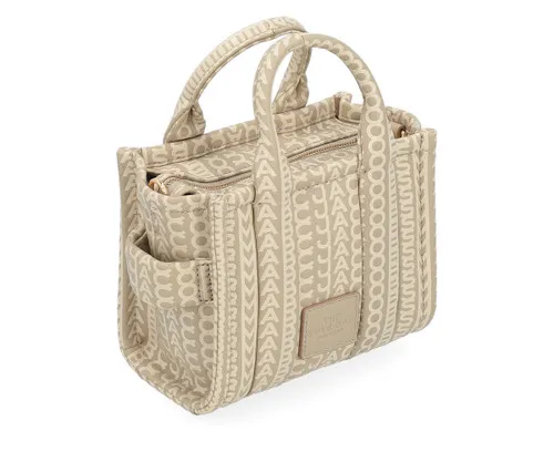 Borsa Marc Jacobs The Mini Monogram Tote Bag color khaki