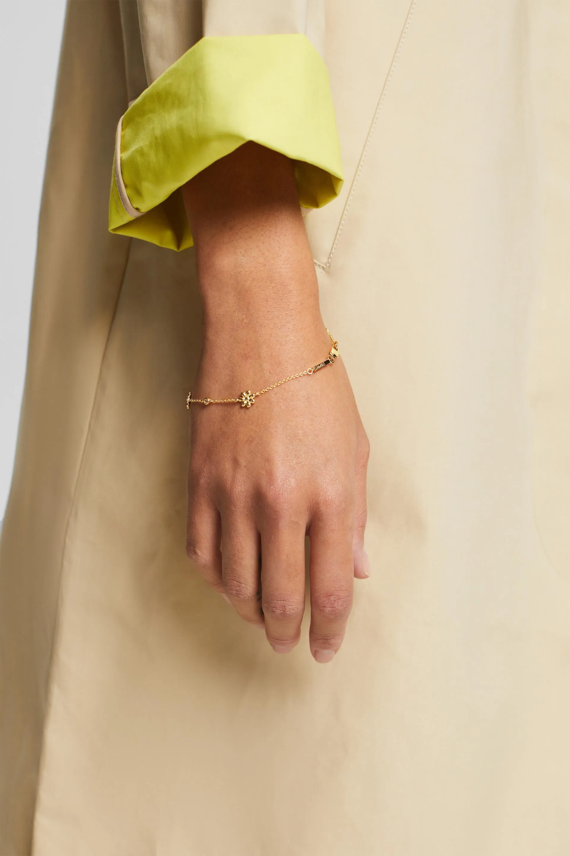 Bracciale con zirconi a margherita