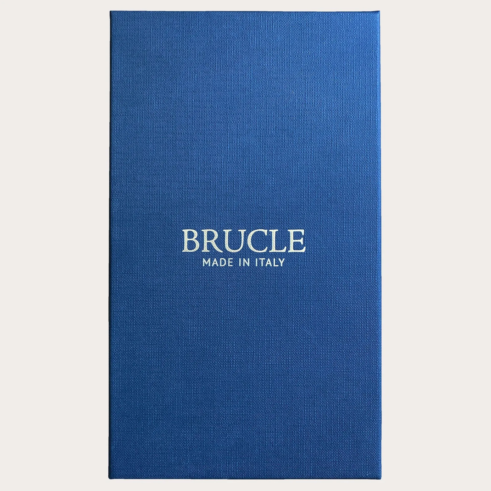 Bretelle strette in seta paisley blu tono su tono