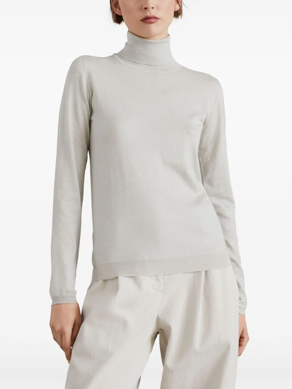  Brunello Cucinelli  Dolcevita in maglia rasata  