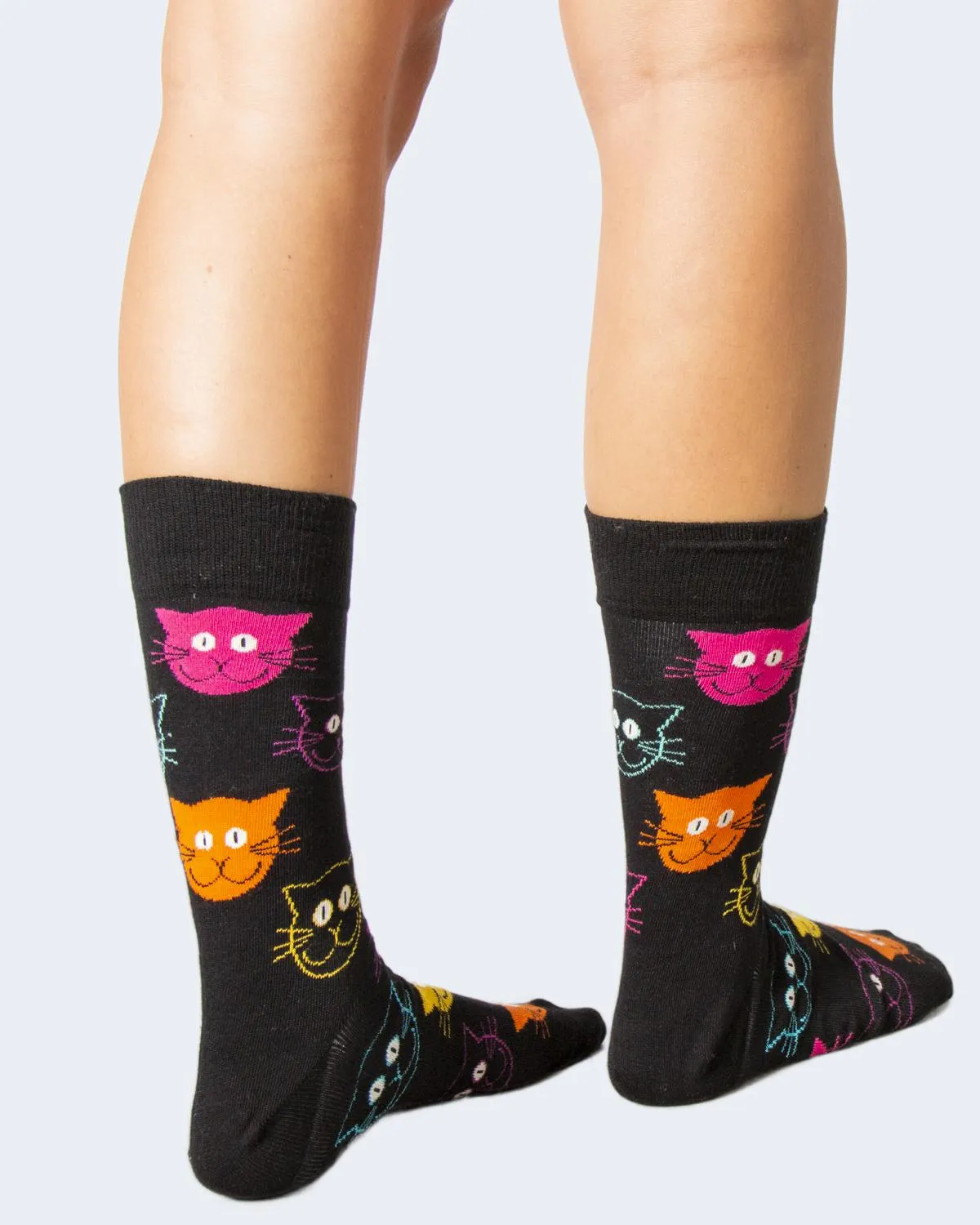 Calzini Lunghi Happy Socks CAT Nero