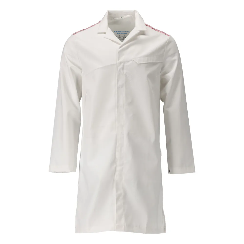 Camice da laboratorio Riutilizzabile Mascot Workwear da Uomo, tg. S, Bianco/rosso