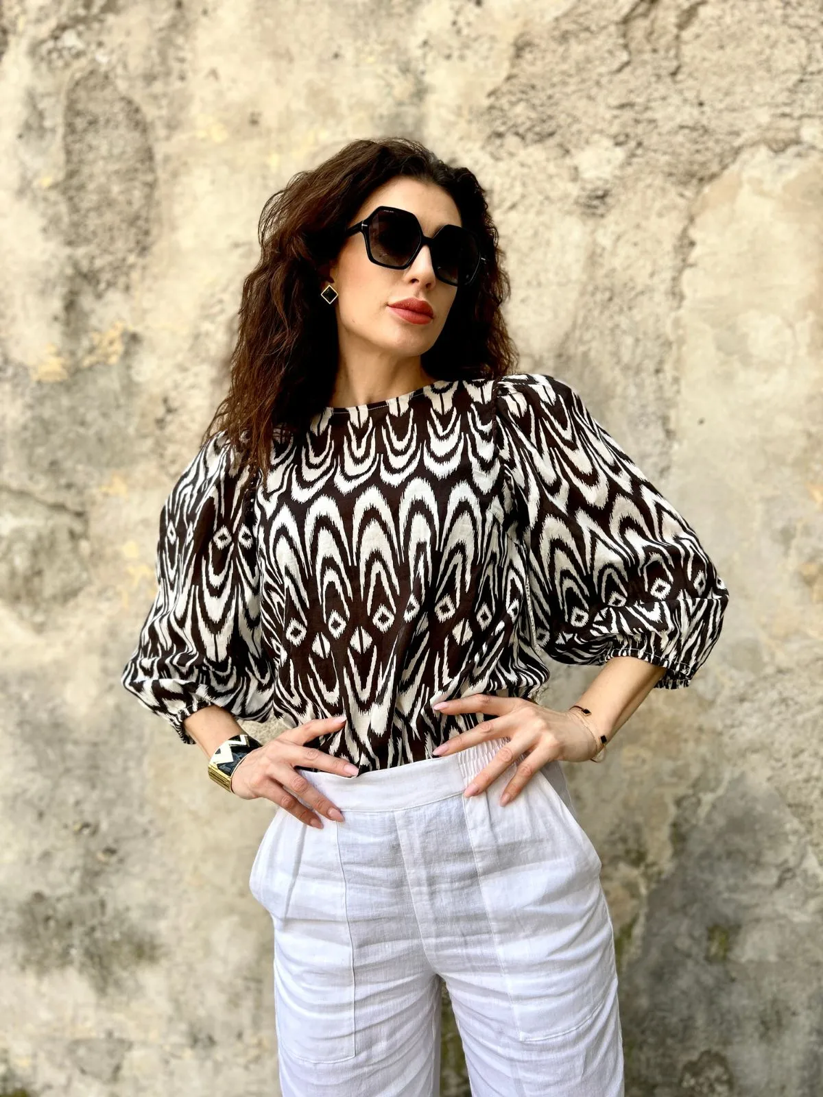 Camicia in voile di cotone