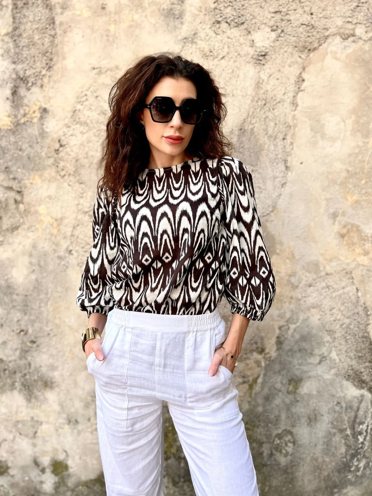 Camicia in voile di cotone