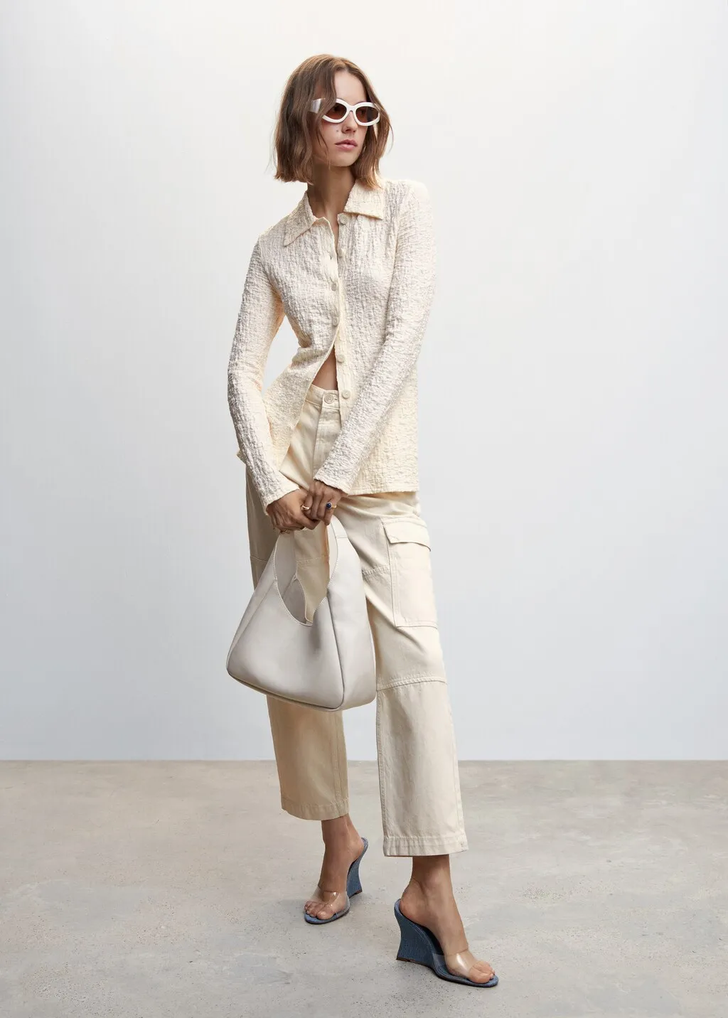 Camicia texture bottoni