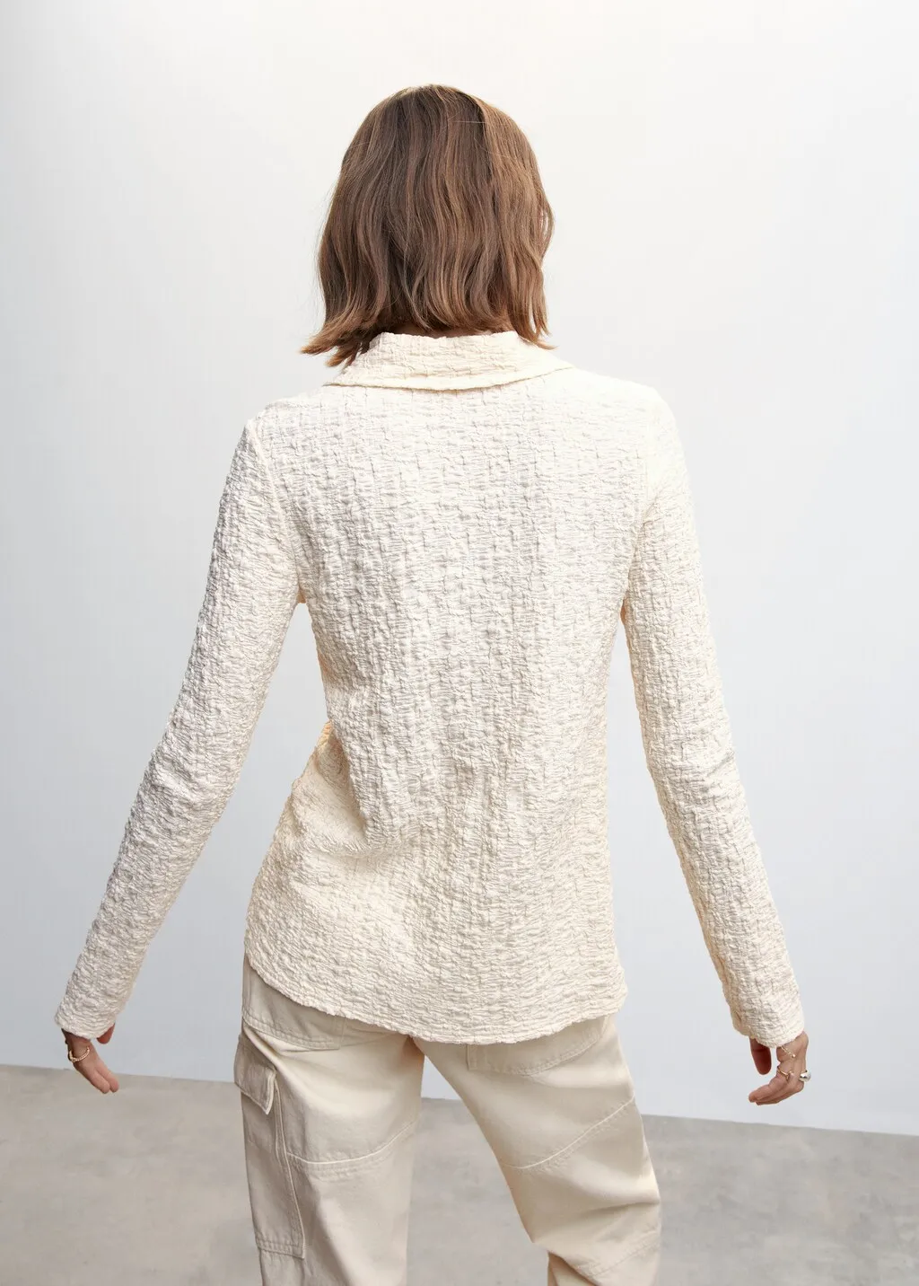Camicia texture bottoni