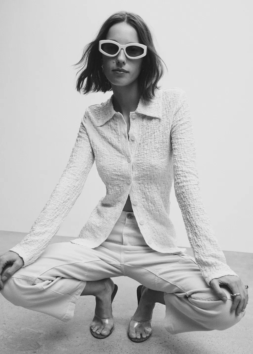 Camicia texture bottoni