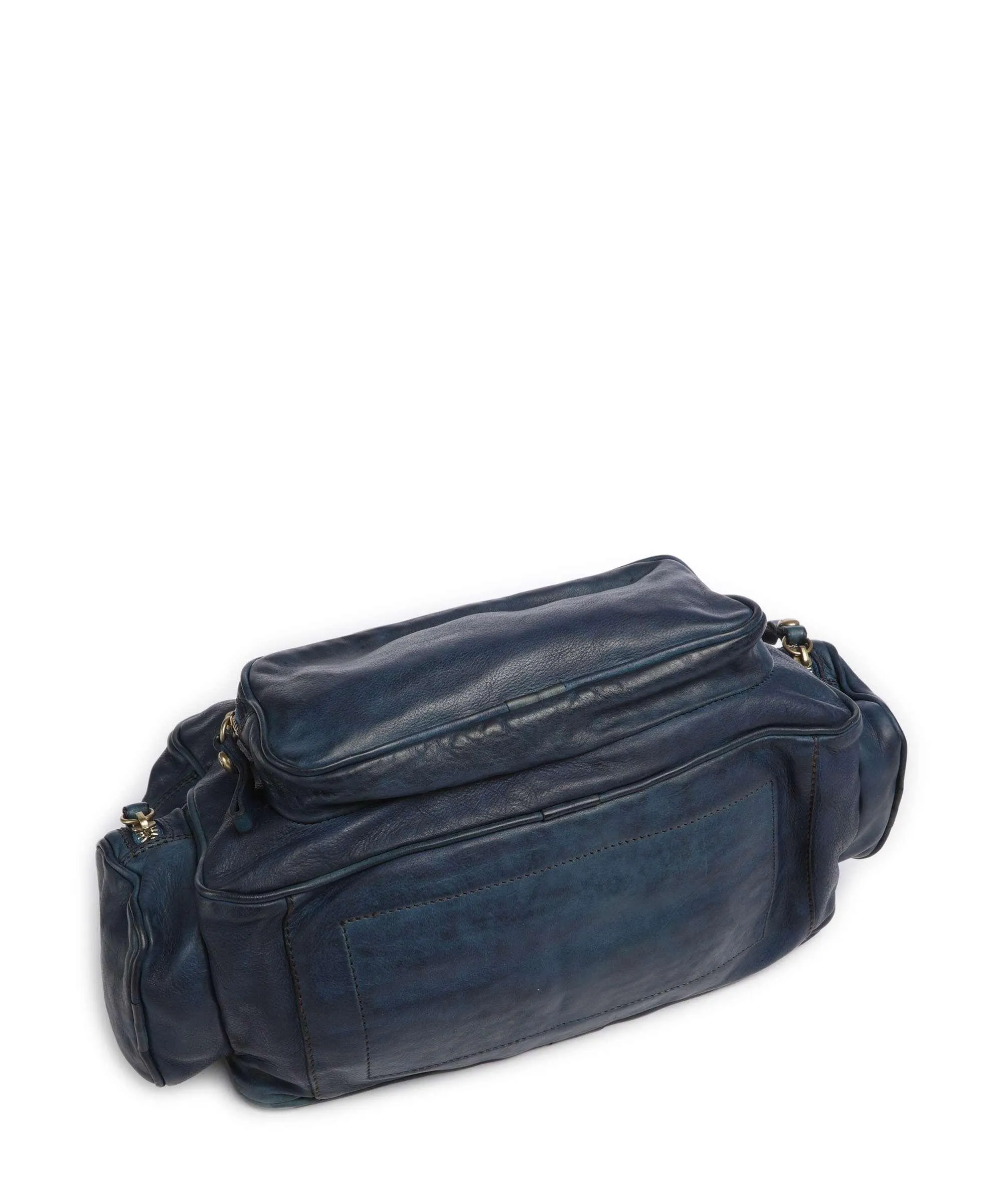  Campomaggi Borsa a mano pelle bovina blu scuro  