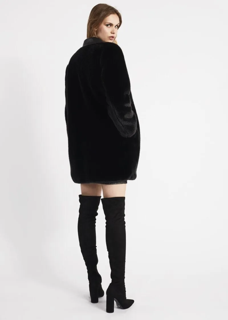 Cappotto effetto pelliccia