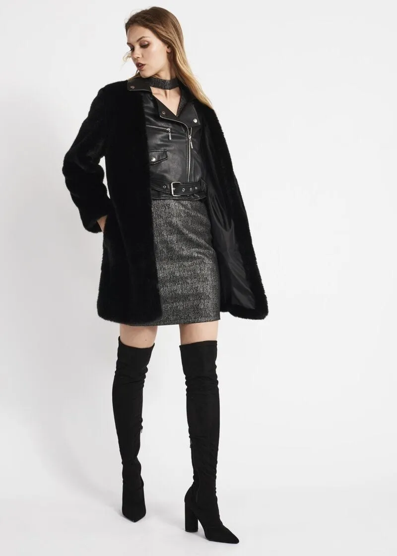 Cappotto effetto pelliccia