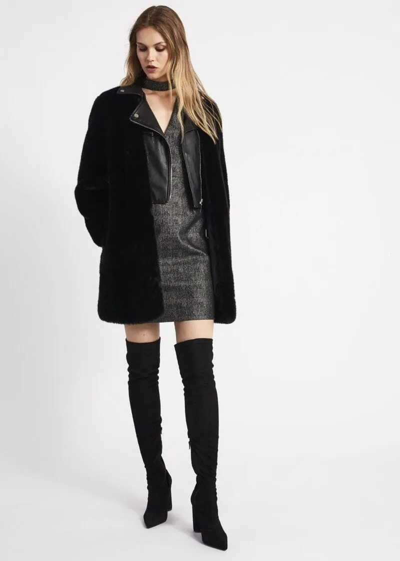 Cappotto effetto pelliccia
