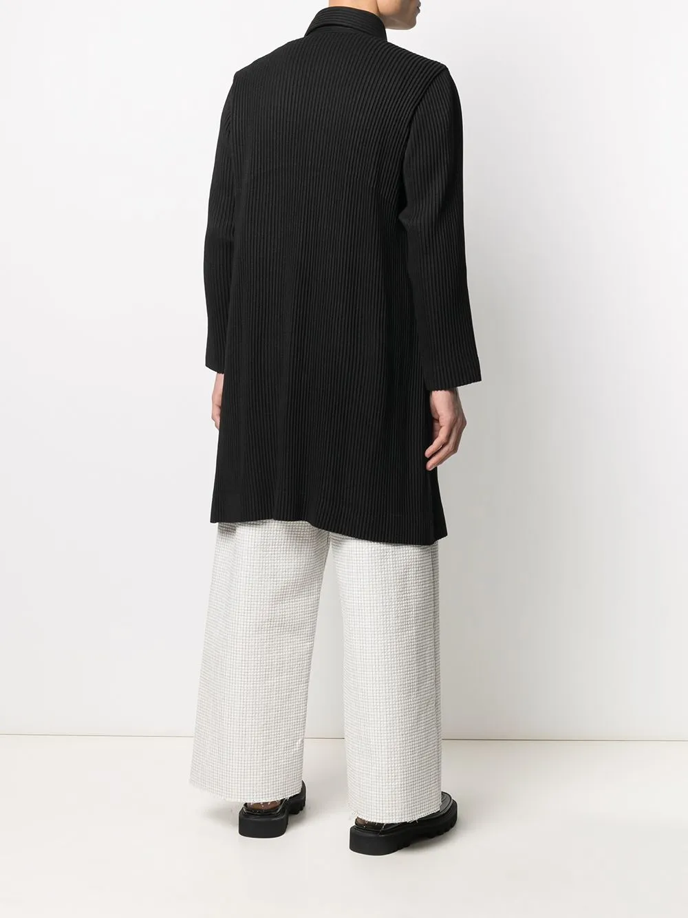 Cappotto monopetto plissettato
