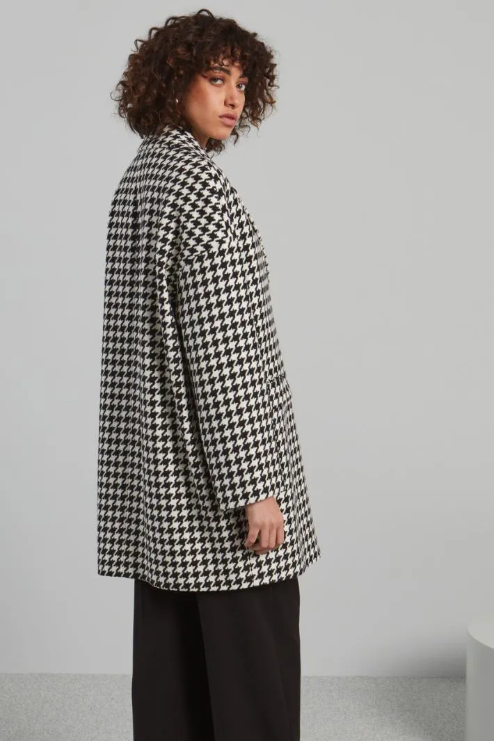 Cappotto over in pied de poule