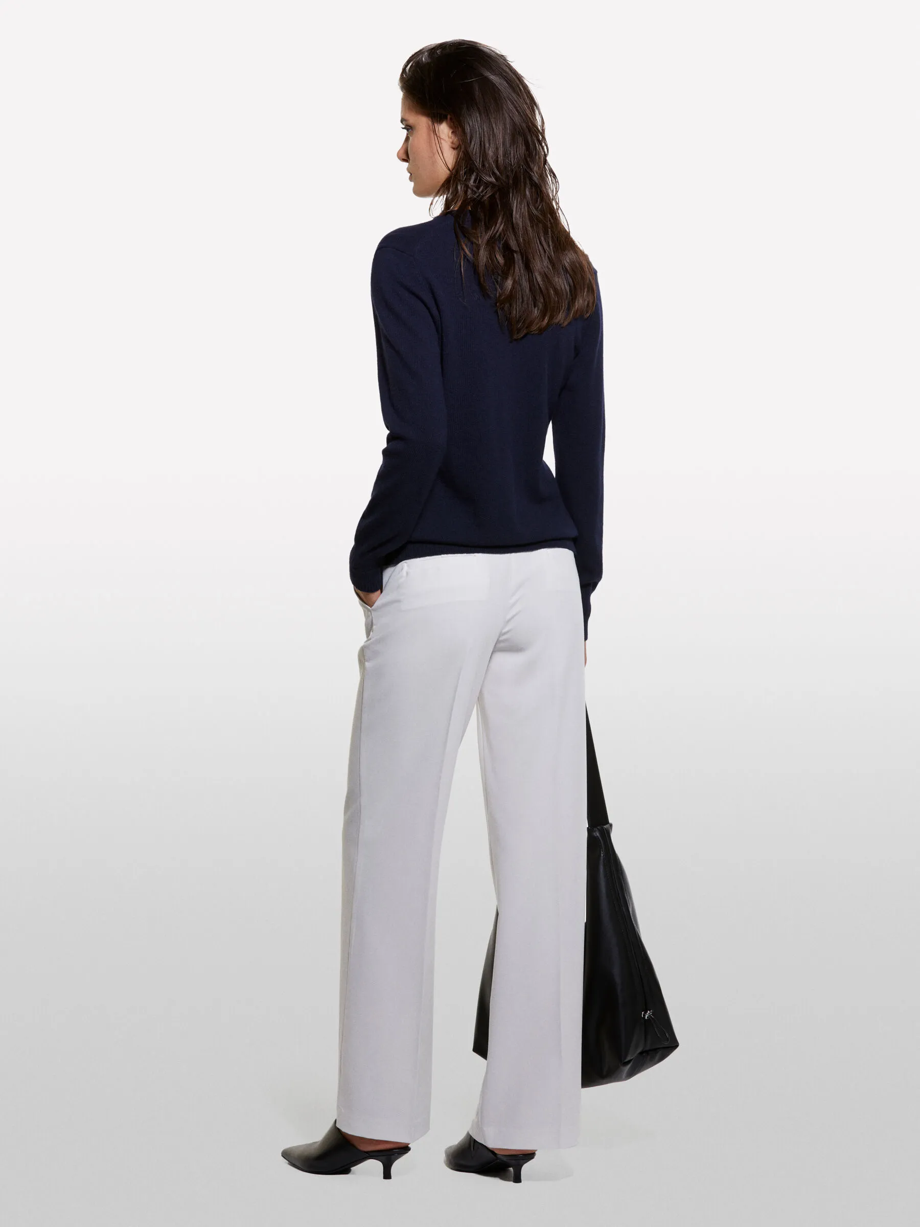 Cardigan in maglia blu scuro