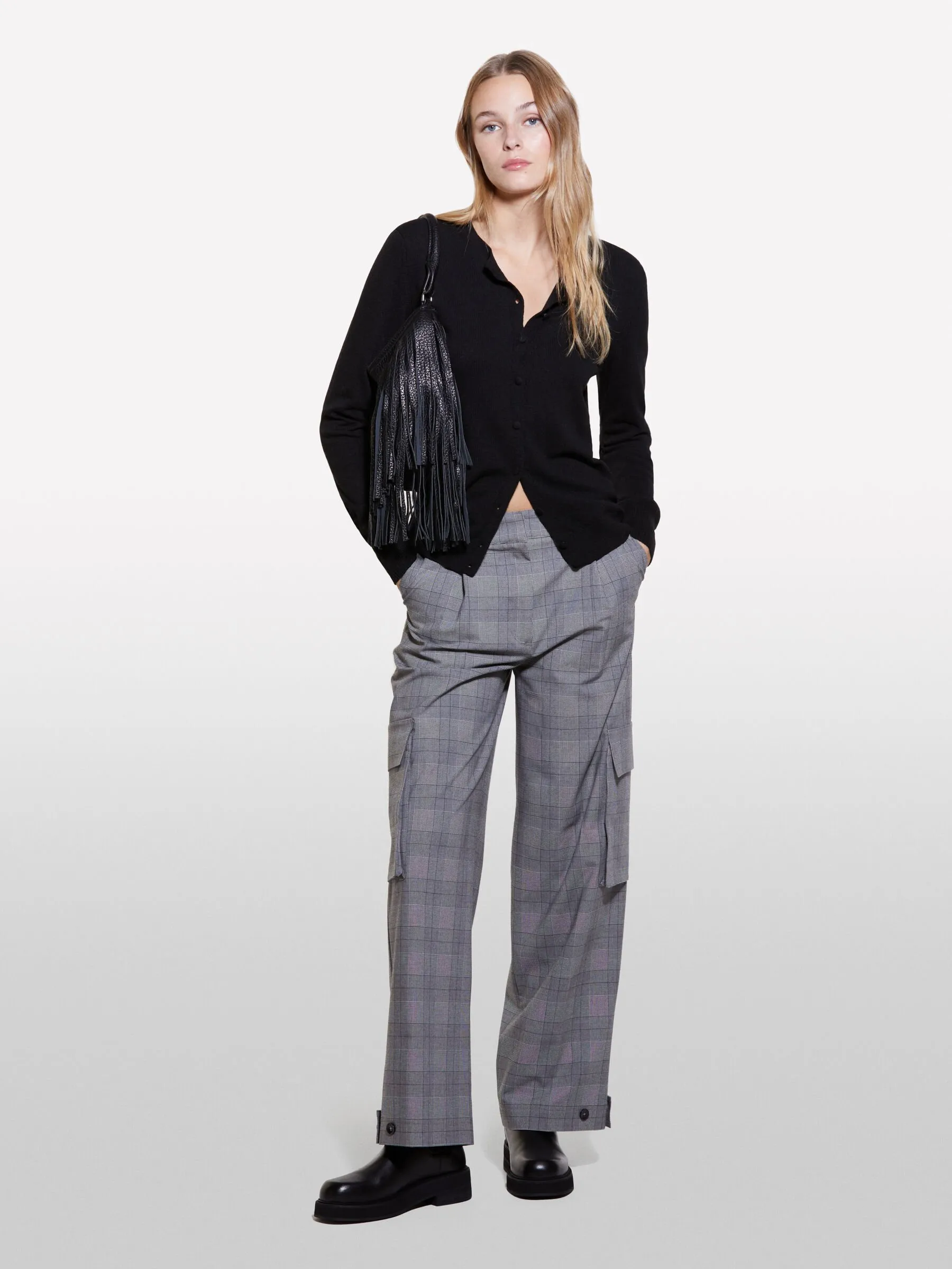 Cardigan in maglia nero