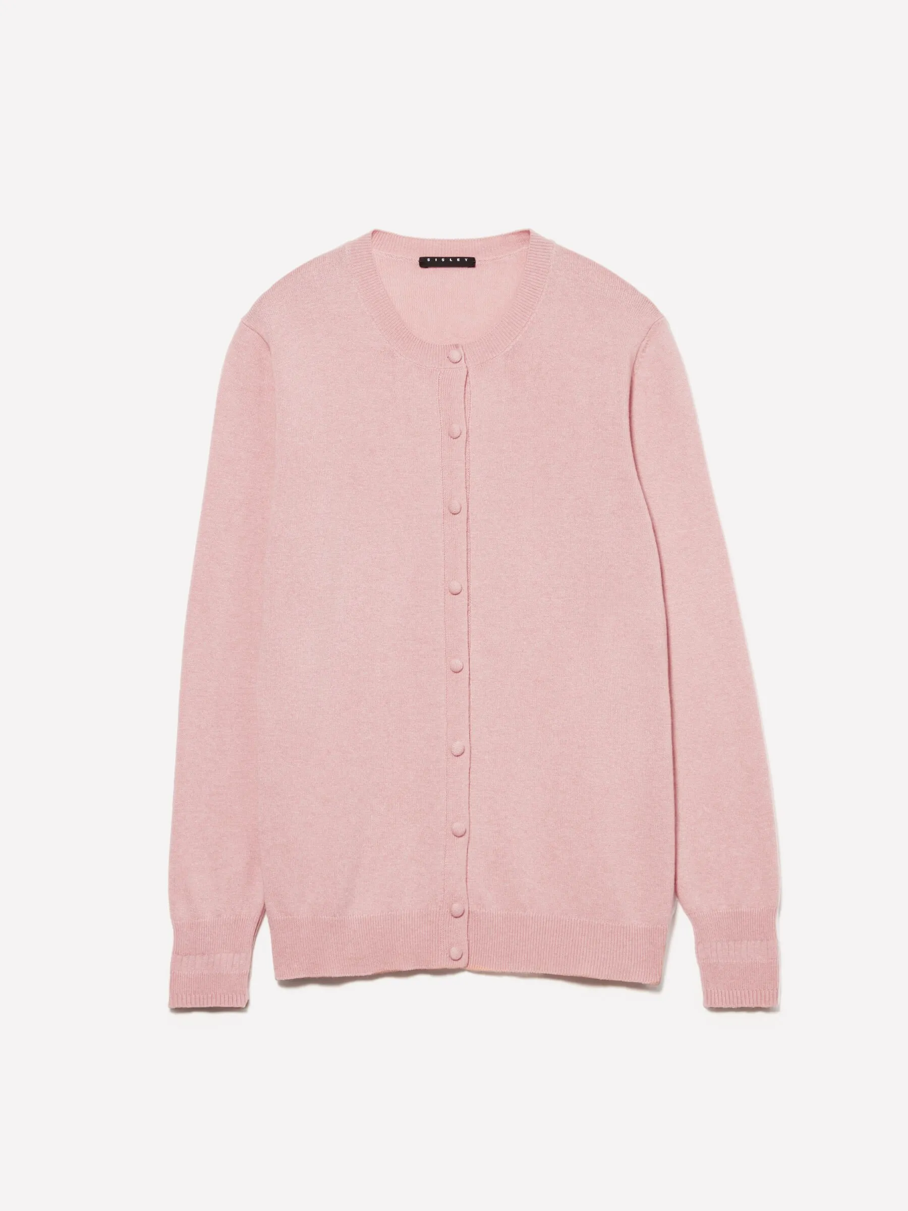 Cardigan in maglia rosa