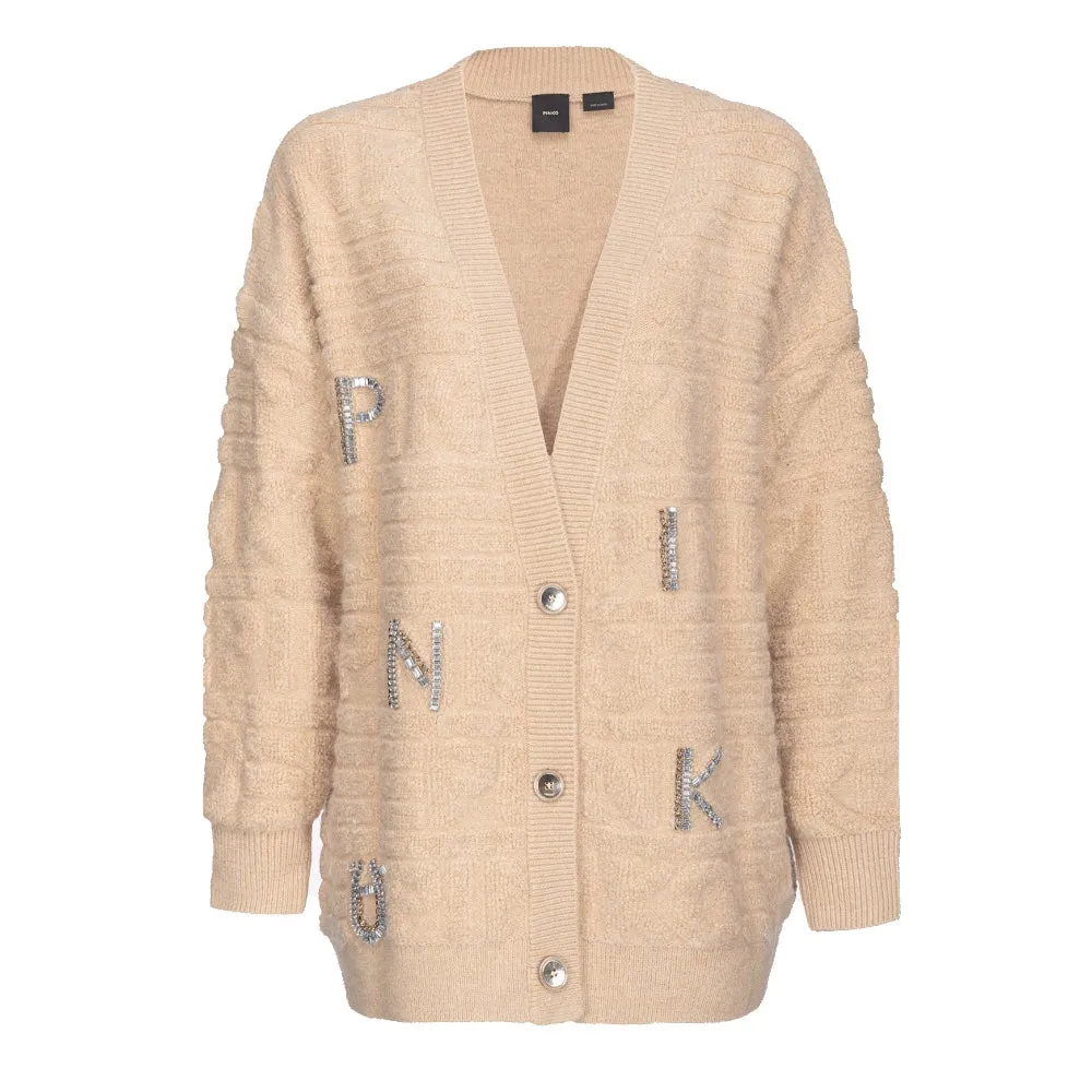 CARDIGAN LOGO STRASS 3D