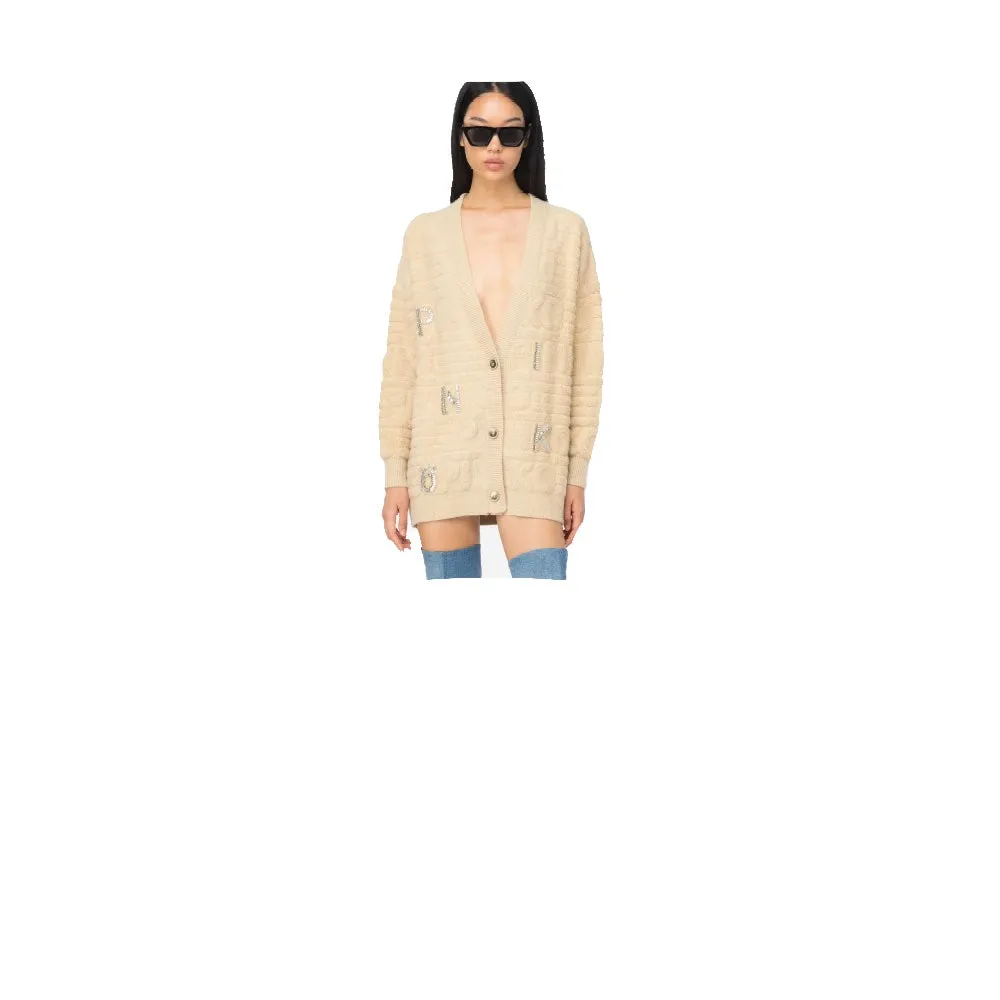 CARDIGAN LOGO STRASS 3D